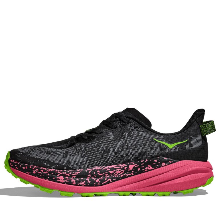 Кросівки Hoka Speedgoat 6 M - чорно/зелено/рожеві