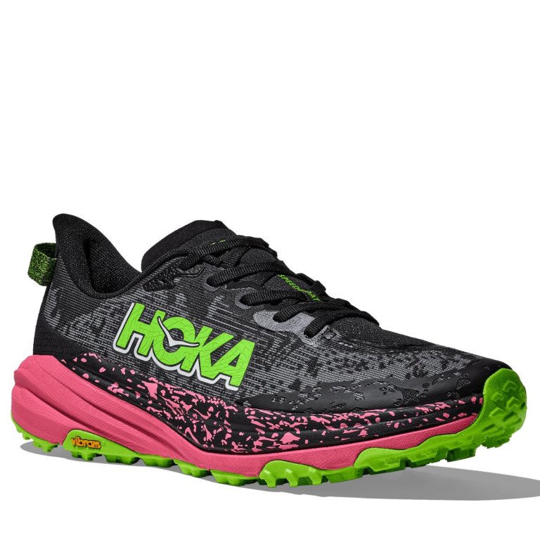Кросівки Hoka Speedgoat 6 M - чорно/зелено/рожеві