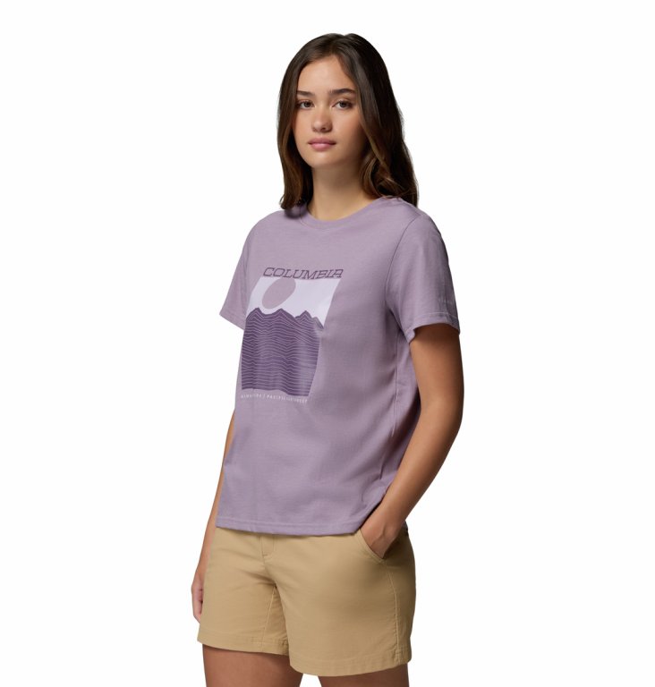 Футболка Columbia Rolling Bend™ Graphic SS W - фіолетова