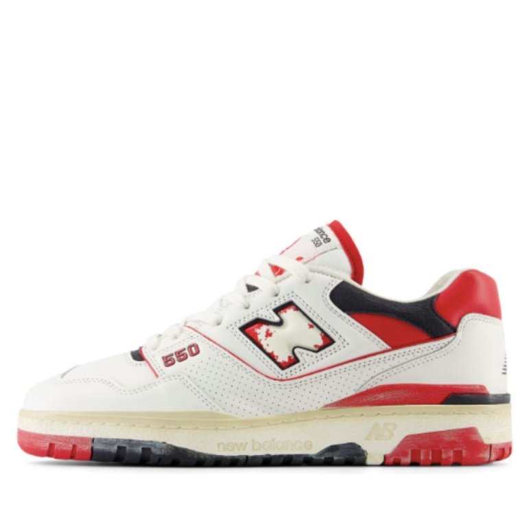 Кросівки New Balance 550s - біло/червоні