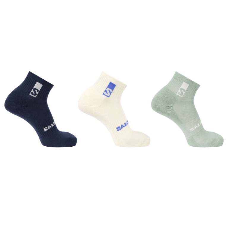 Шкарпетки Salomon Everyday Ankle 3 packs - зелено/бежево/чорні