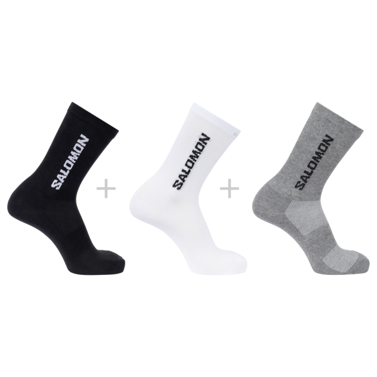 Шкарпетки Salomon Everyday Lite Crew 3 packs - чорно/біло/сірі
