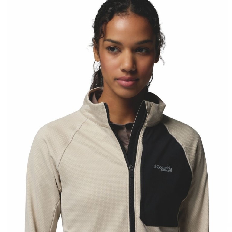 Кофта Columbia Triple Canyon™ Grid Fleece FZ W - бежево/чорна