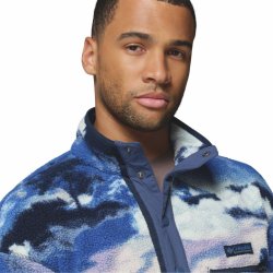 Кофта Columbia Helvetia™ II Printed Half Snap Fleece M - синьо/біла