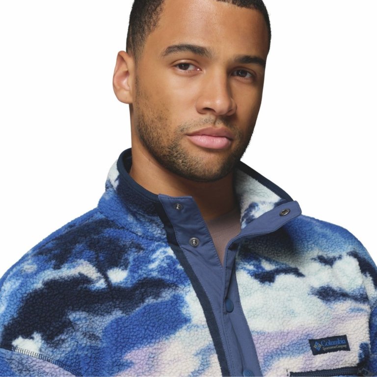Кофта Columbia Helvetia™ II Printed Half Snap Fleece M - синьо/біла