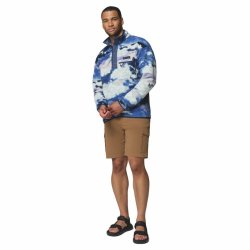 Кофта Columbia Helvetia™ II Printed Half Snap Fleece M - синьо/біла