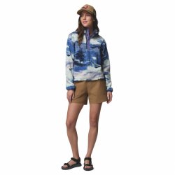 Кофта Columbia Helvetia™ II Printed Cropped Half Snap W - синьо/біла