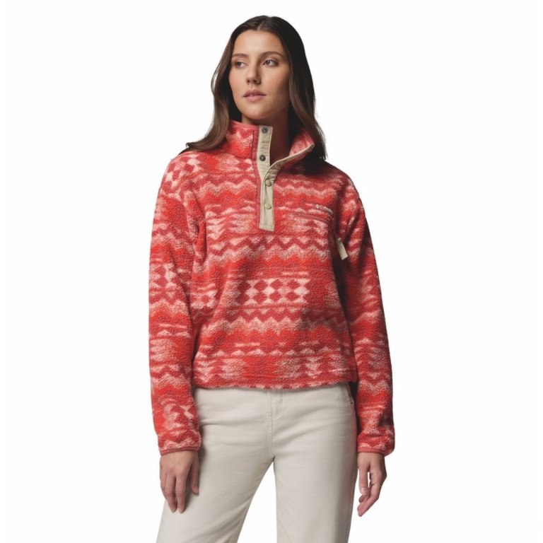 Кофта Columbia Helvetia™ II Printed Cropped Half Snap W - червоно/біла