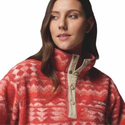 Кофта Columbia Helvetia™ II Printed Cropped Half Snap W - червоно/біла