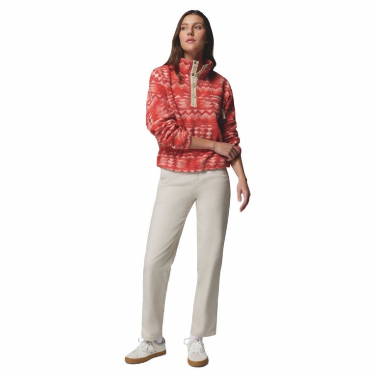 Кофта Columbia Helvetia™ II Printed Cropped Half Snap W - червоно/біла