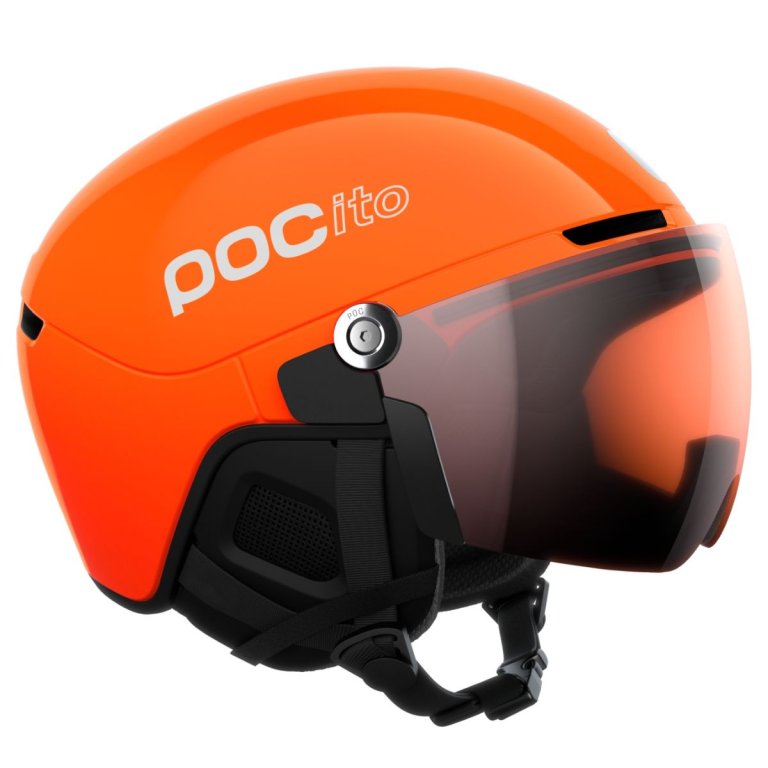 Лижний шолом POC POCito Obex Visor J - помаранчевий