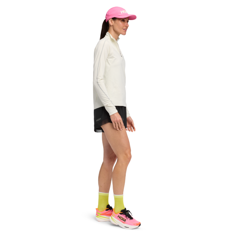 Світшот Hoka Glidetech Quarter Zip W Sweatshirt - бежевий