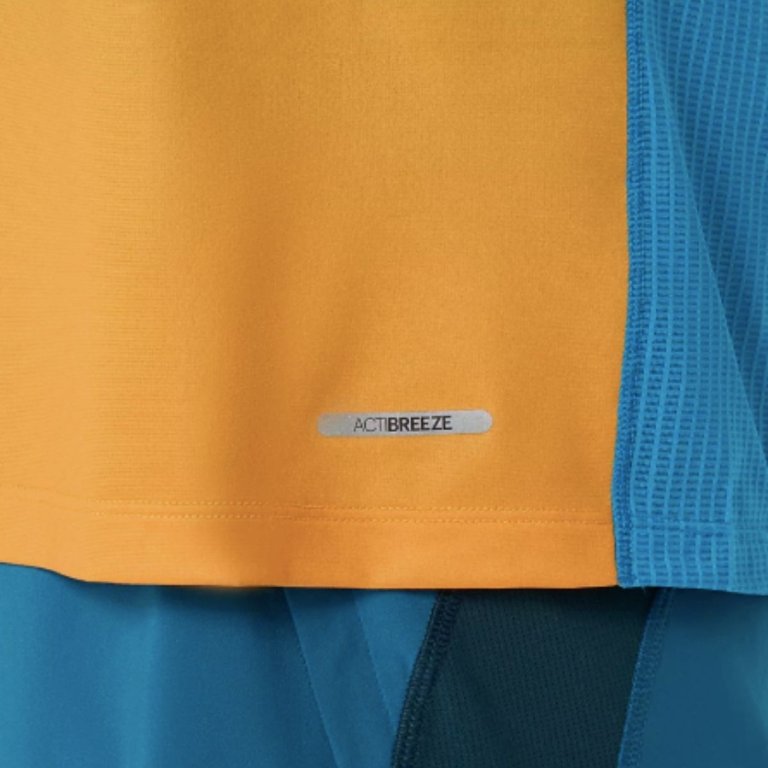 Футболка Asics Road Fade SS Top M - синьо/помаранчева