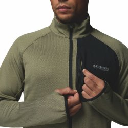 Кофта Columbia Triple Canyon™ Grid Fleece FZ II M - темно-зелено/чорна