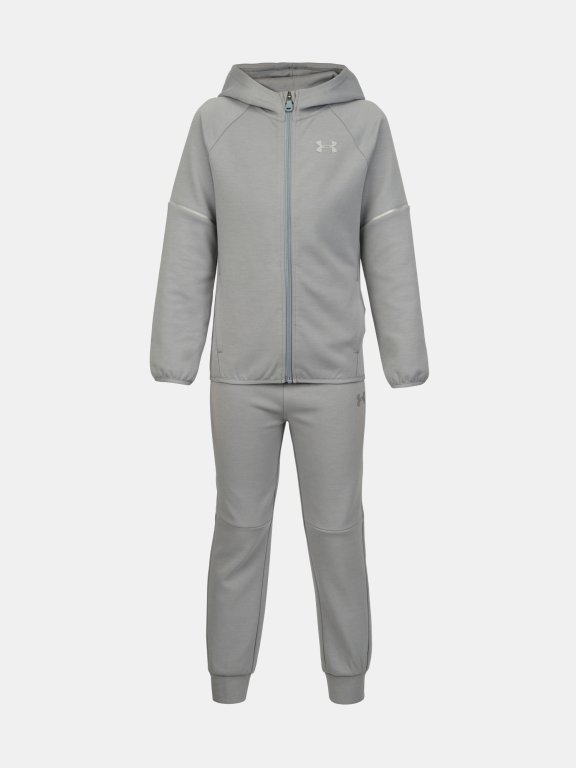 Костюм Under Armour Double Knit FZ Set Jr green/grey