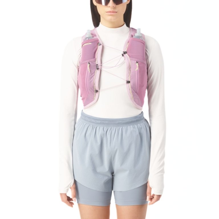 Біговий жилет Salomon Active Skin 12 Set W - рожевий