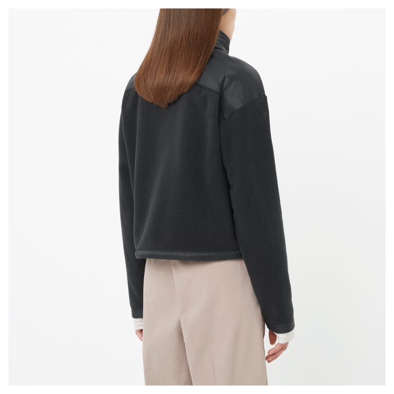 Sveter Salomon Chroma Fleece Cardigan W - čierna