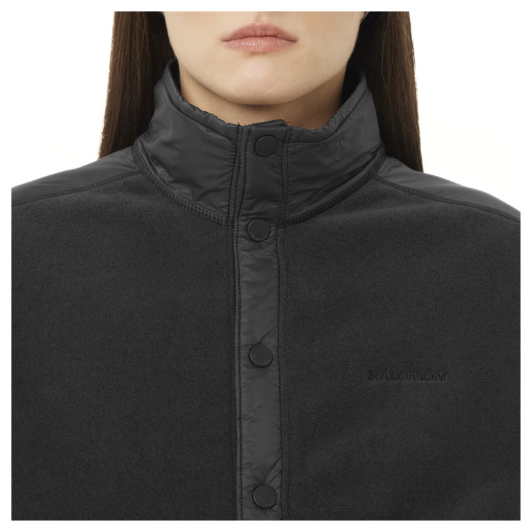 Sveter Salomon Chroma Fleece Cardigan W - čierna