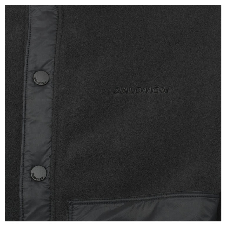 Sveter Salomon Chroma Fleece Cardigan W - čierna