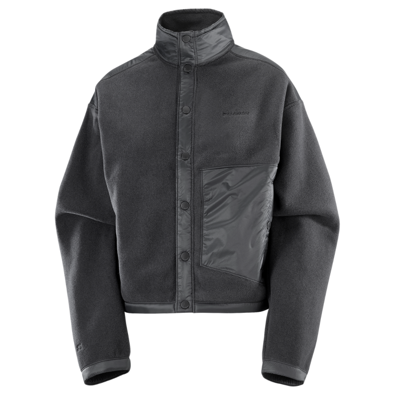 Sveter Salomon Chroma Fleece Cardigan W - čierna
