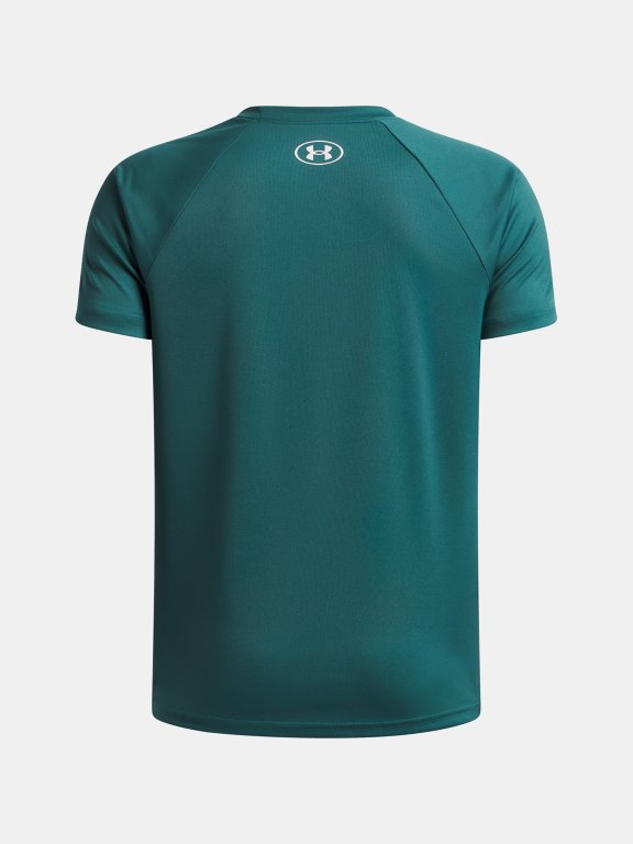 Футболка Under Armour Tech Split Wordmark SS Jr gray green