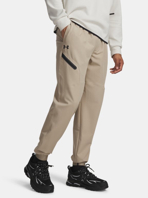 Tepláky Under Armour Unstoppable Woven Jogger Man Brown