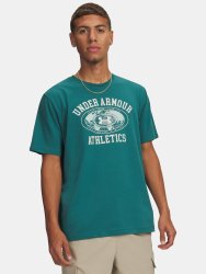Футболка Under Armour 60/40S ARMOR GLOBE SS Man gray green