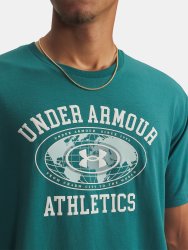 Футболка Under Armour 60/40S ARMOR GLOBE SS Man gray green