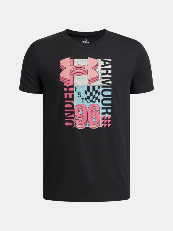 Футболка Under Armour Logo Wm Collage SS Jr black