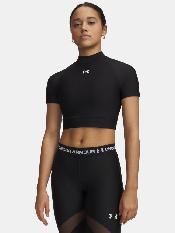 Футболка Under Armour HeatGear Crop Mock SS Wmn black