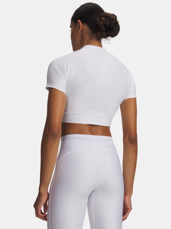 Футболка Under Armour HeatGear Crop Mock SS Wmn white