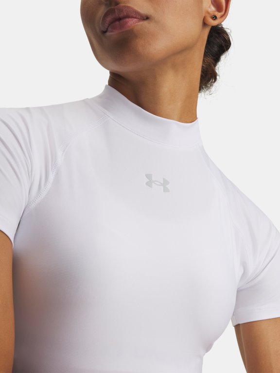 Футболка Under Armour HeatGear Crop Mock SS Wmn white