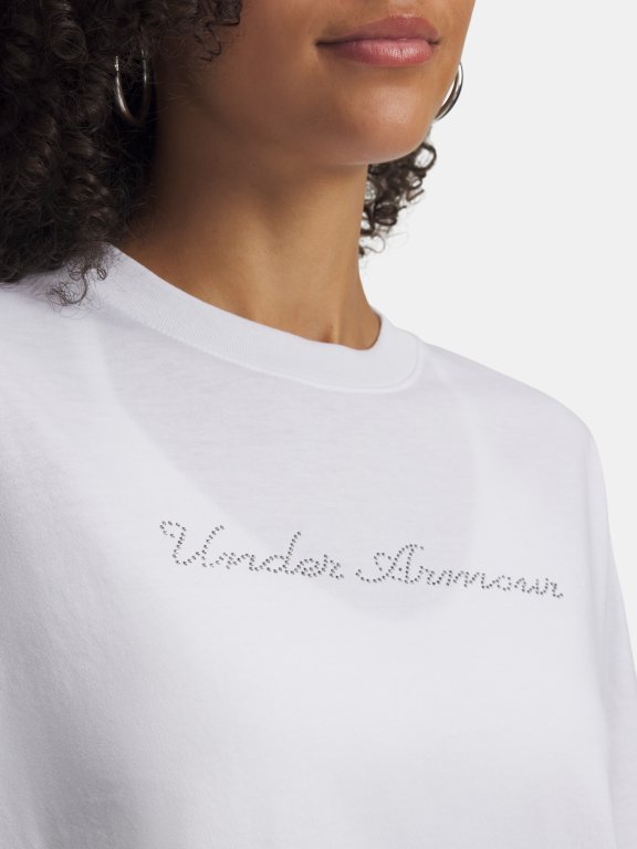 Футболка Under Armour WM CROP SS Wmn white