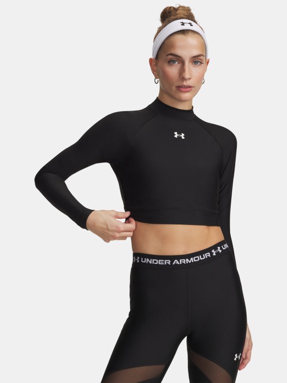 Футболка Under Armour HeatGear Crop Mock LS Wmn black
