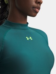 Футболка Under Armour HeatGear Crop Mock LS Wmn gray green