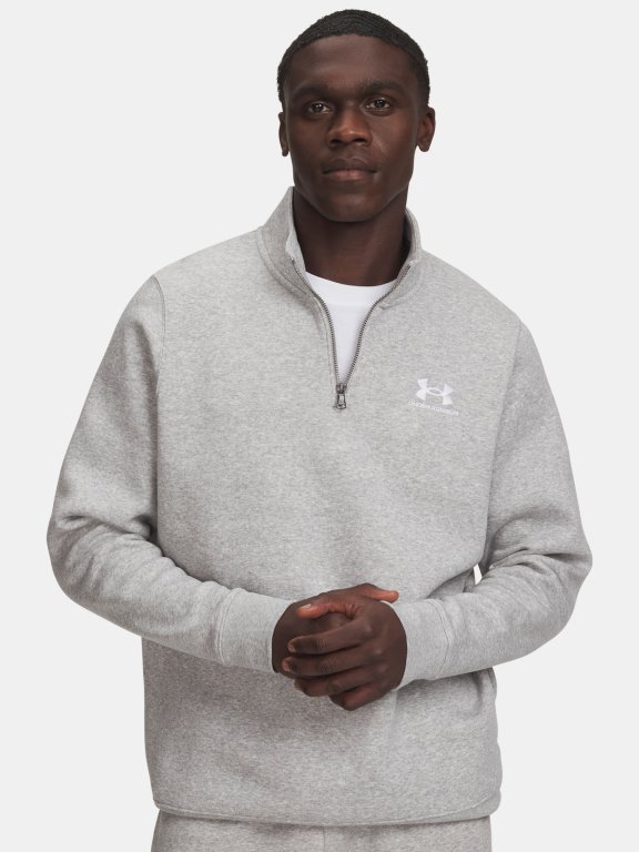 Світшот Under Armour Icon Fleece 1/4 Zip зелено-сірий