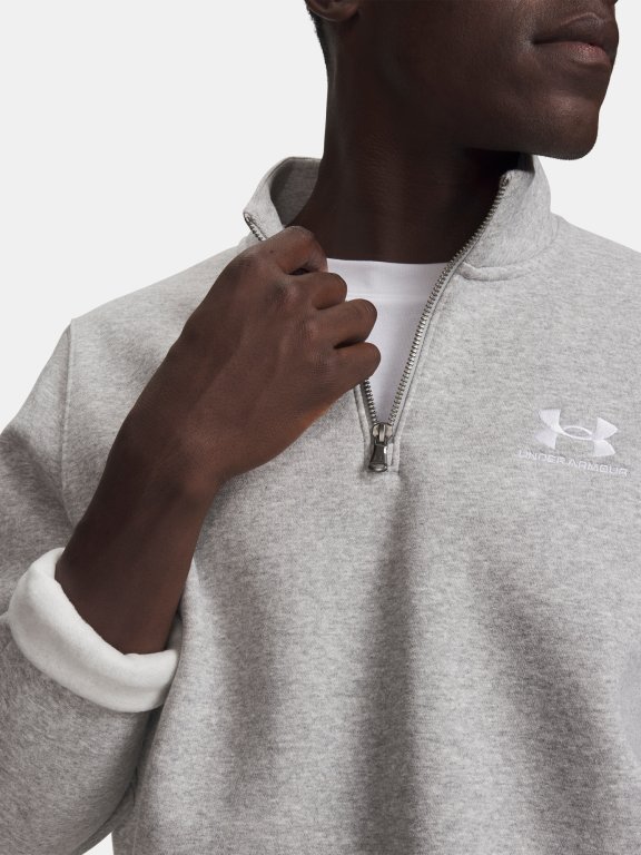 Світшот Under Armour Icon Fleece 1/4 Zip зелено-сірий