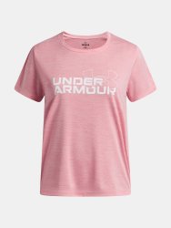 Футболка Under Armour Tech Twist Wdmk Logo SS Jr Pink