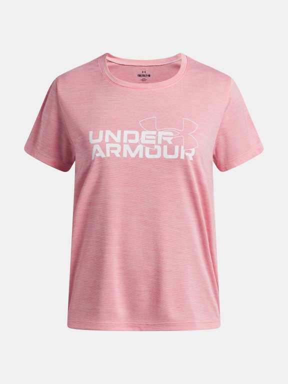 Футболка Under Armour Tech Twist Wdmk Logo SS Jr Pink
