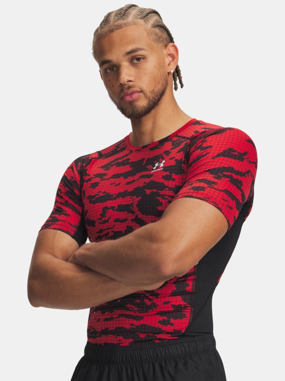 Футболка Under Armour HG Printed SS Man black