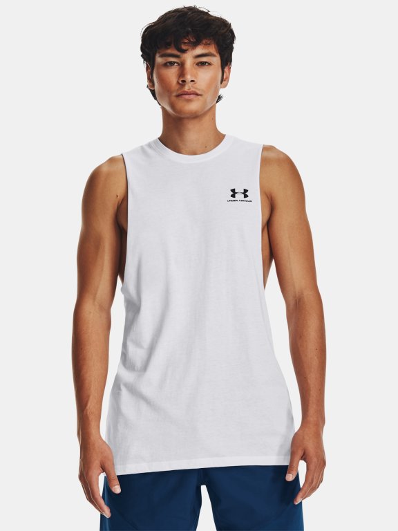 Майка Under Armour Left Chest Cut Off Tank Man white
