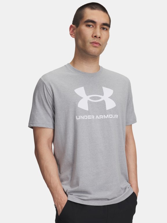 Футболка Under Armour Sportstyle Logo Update SS Man green/grey