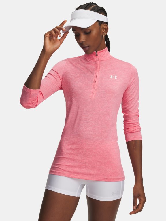 Футболка Under Armour Tech 1/2 Zip- Twist Wmn Pink