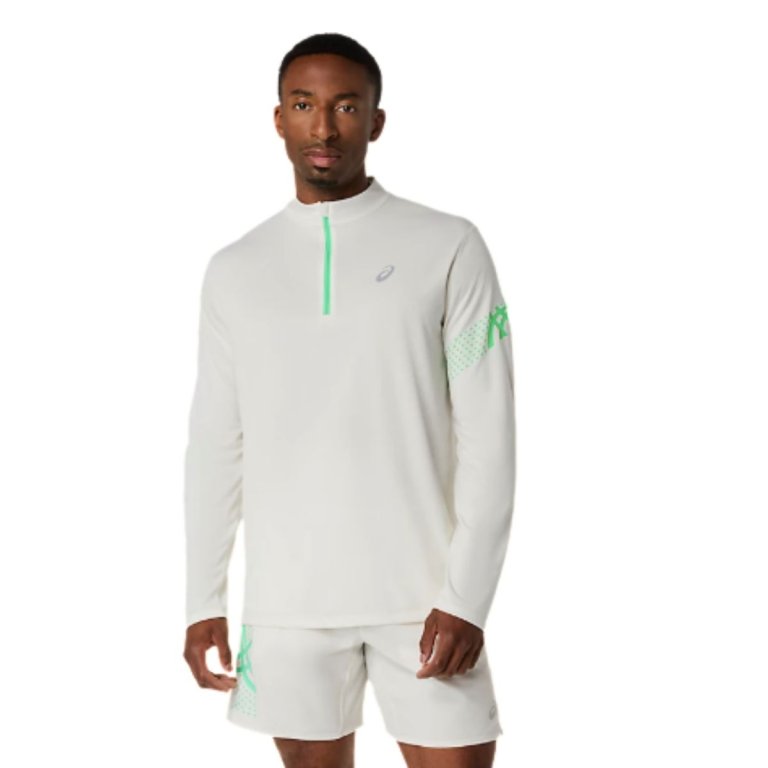 Футболка Asics Icon LS 1/2 Zip Top M - біла