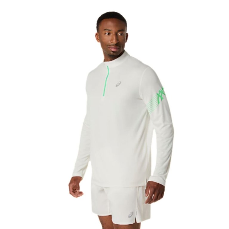 Футболка Asics Icon LS 1/2 Zip Top M - біла