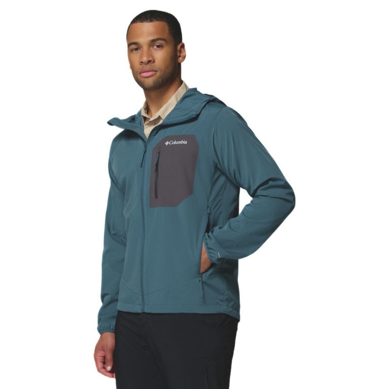 Куртка Columbia Tall Heights™ III Hooded Softshell M - синя