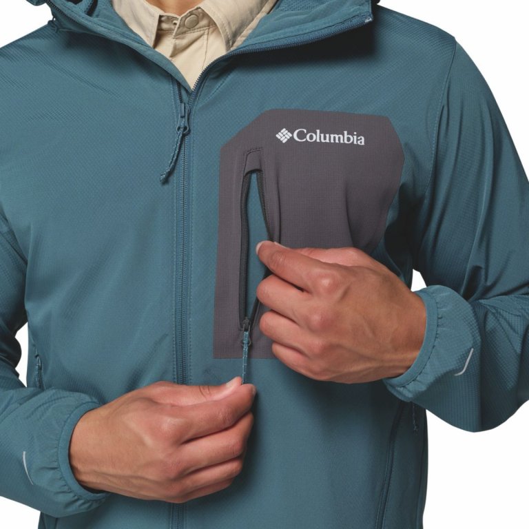 Куртка Columbia Tall Heights™ III Hooded Softshell M - синя
