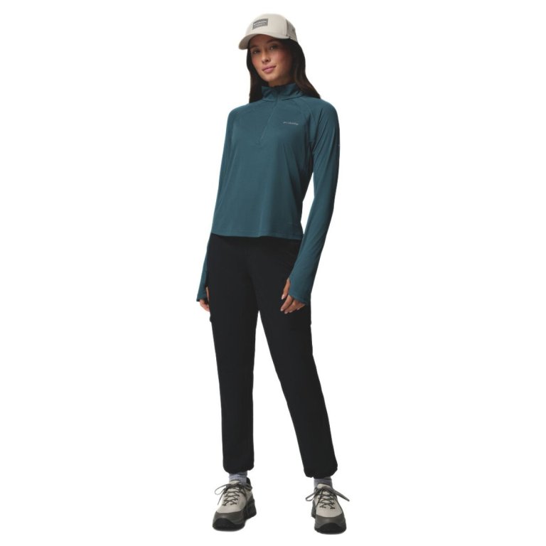 Футболка Columbia Stealth Spring™ LS Half Zip Tee W - синя