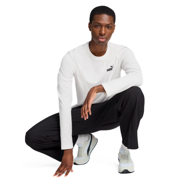 Футболка Puma ESS No. 1 Logo Longsleeve Tee M - біла
