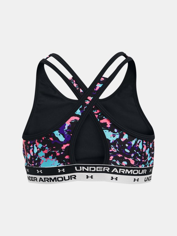 Бюстгальтер Under Armour Crossback Printed Jr Чорний black